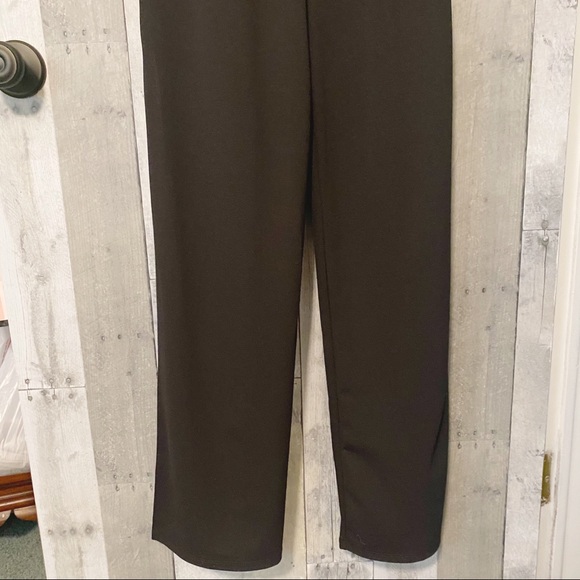 Maru jumpsuit strapless black wide leg slits M - Picture 3 of 13